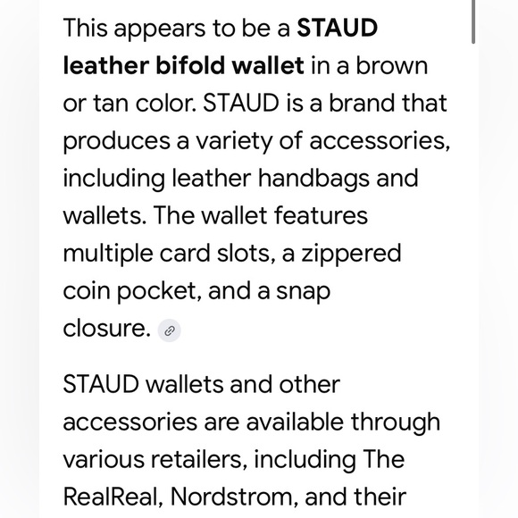 STAUD brown leather bifold wallet - Picture 15 of 15